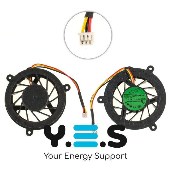 Вентилятор (кулер) для ноутбука Toshiba Satellite M300/M305D/M331-M338/L310, 5V 0.25A 3pin AD0605HX-TB3 Original