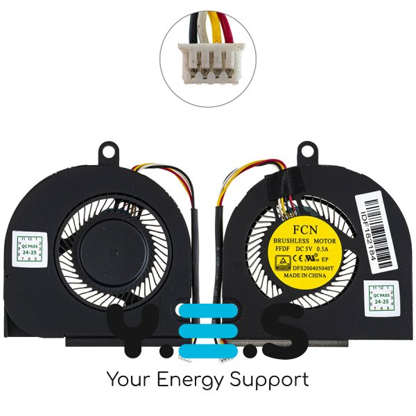 Вентилятор (кулер) для Dell Latitude E5550, 4-pin, 04Y9H9 — сумісний: E5550 Original