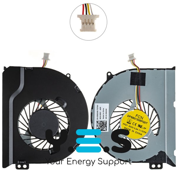 Кулер (вентилятор) для Dell Inspiron 14 7447/N7447/14PR-7000/14P-1548/1748/1848R/1548b 5V 0.5A 4pin FCN DFS601305PQ0T Original