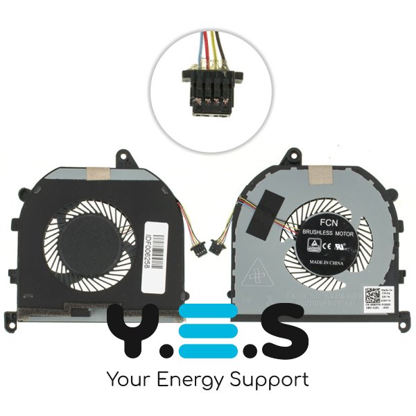Вентилятор (CPU Fan) для Dell XPS 15 9570, P/N 08YY9 Original