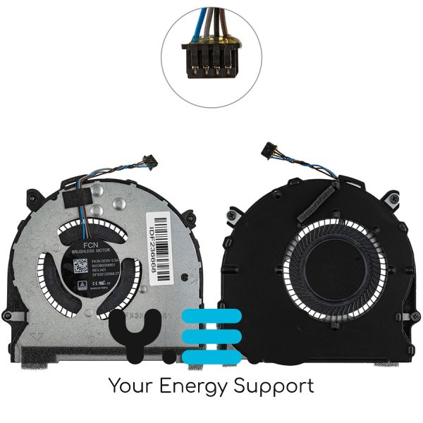 Вентилятор (кулер) для HP ProBook 640 G4, 645 G4 L09535-001 Original