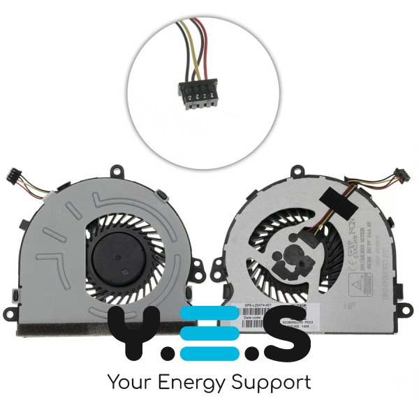 Кулер (вентилятор) HP 15-DA000 для UMA, 4pin, L20474-001, для HP 15-da* Original