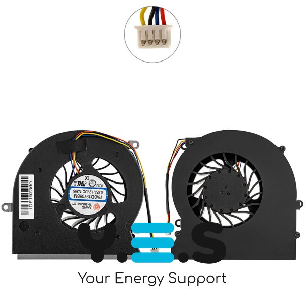 Вентилятор (кулер) MSI GT62/GT62VR, DC 12V 0.65A, 4pin, PABD19735BM Original