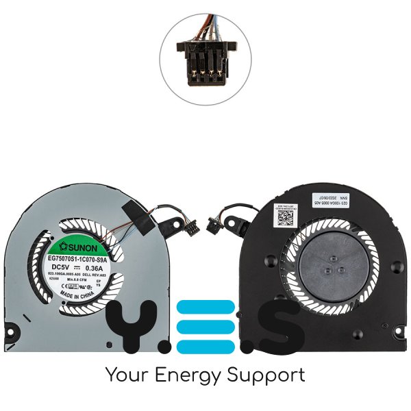 Вентилятор (GPU) для Dell G3 15 3590, 4pin, 0160GM, кулер Original