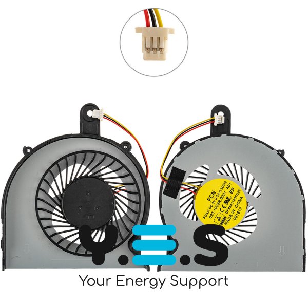 Вентилятор для ноутбука Dell Inspiron 5566/3458/3459, кабель 45 мм Original