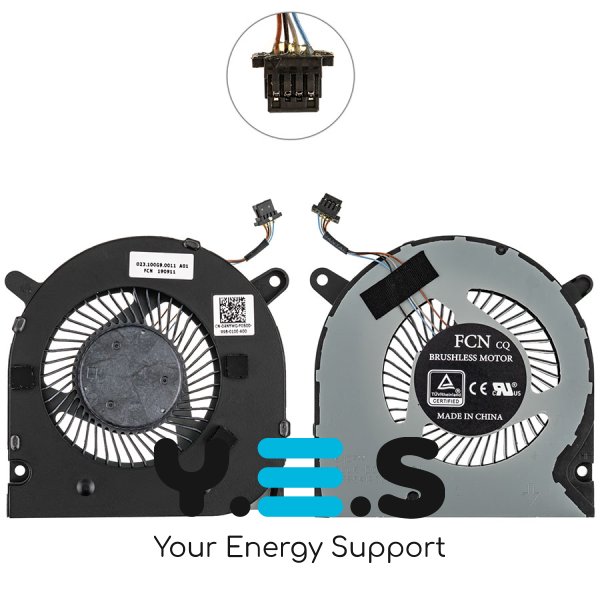 Вентилятор (кулер) CPU для Dell G3 15 3590, 4-pin, 04NYWG Original
