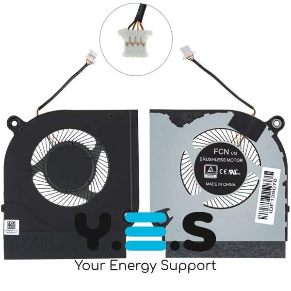 Вентилятор GPU з кришкою 4pin для Acer Nitro 5 AN517-52/AN515-44/AN515-55 23.Q7KN2.002 Original