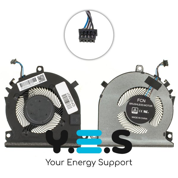 Вентилятор (кулер) HP Pavilion Gaming 15-EC/16-A, 4pin 5V, L77560-001/L77558-001/L72702-001 Original