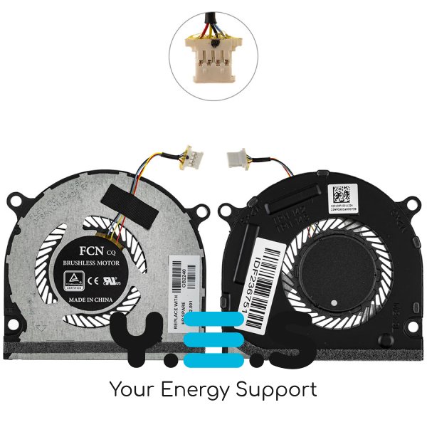 Вентилятор (кулер) HP Envy x360 15-DS/15-DR/15M-DS GPU, DC5V 0.5A 4pin L53542-001 Original