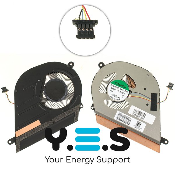 Кулер для HP Chromebook x360 14-DA, 5V 2.25W, 4pin, L36913-001 (сумісн. 14-DA) Original