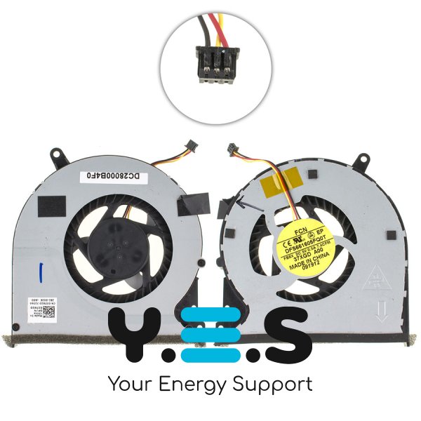 Уцінка: вентилятор (кулер) для ноутбука Dell XPS 15 L521X, 037XGD (відламане вухо)
