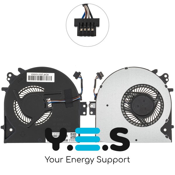 Кулер (вентилятор) 4pin для HP ProBook 450 G5/455 G5/470 G5 (L00843-001)