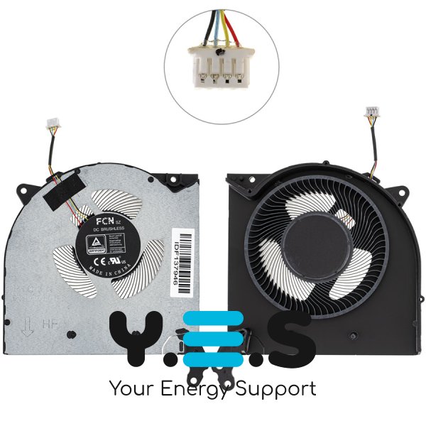 Вентилятор CPU для Lenovo Legion 5-15ACH6H/5-17ACH6H, DC 10V DFSAL12E064860 Original