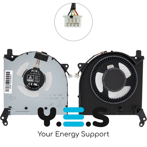 Вентилятор (GPU) для Lenovo Legion 5-15ACH6H, 5-17ACH6H, DC 10V DFSAL12E164810 Original