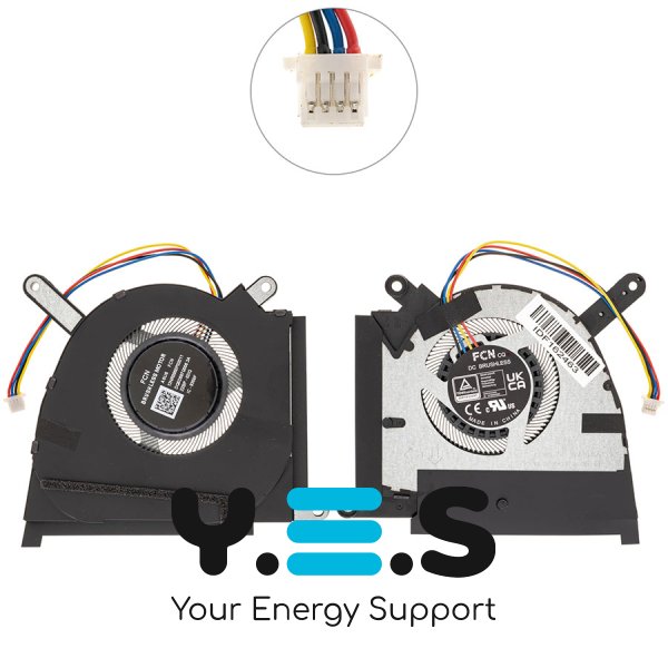 Вентилятор GPU для ноутбука ASUS TUF Dash F15 FX517ZC/FX517ZE (13NR0950P02011) Original