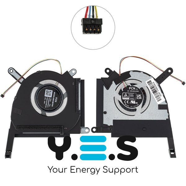 Вентилятор (GPU) для ASUS TUF Gaming A15 FA507NV, 12V, 13NR09J0T01011, кулер Original