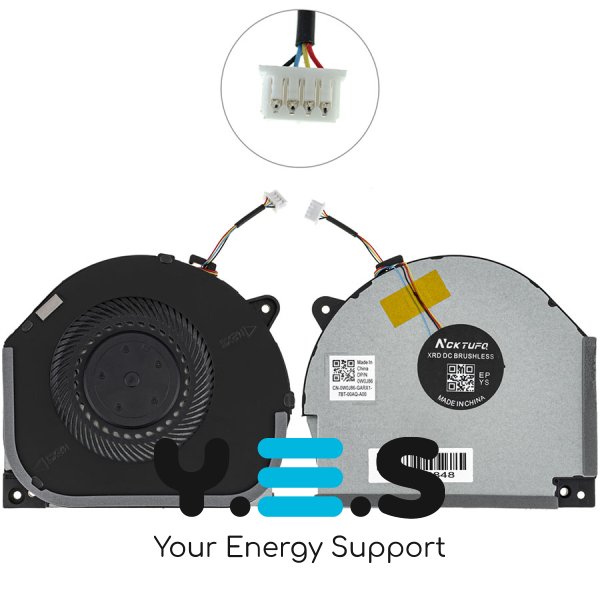 Кулер (2 вентил.) для ноутбука Lenovo Legion Y530-15ICH / IdeaPad Legion Y530, 5F10R40214