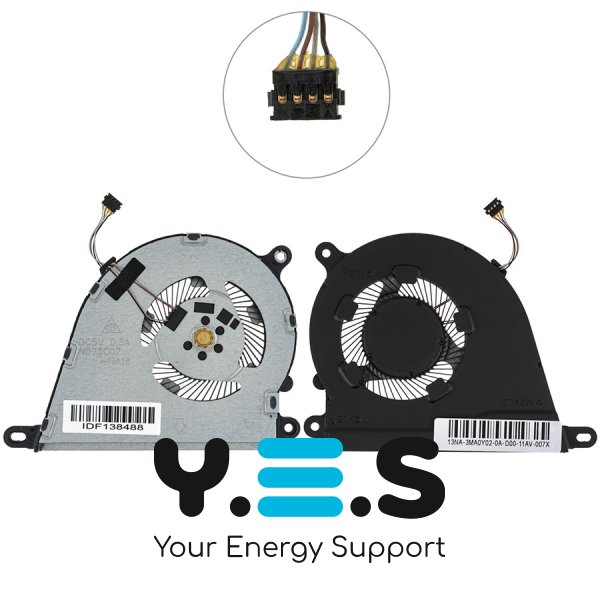 Кулер (вентилятор) для ноутбука HP 15S-FQ/15-DY/14-DQ, 4-pin, L68134-001