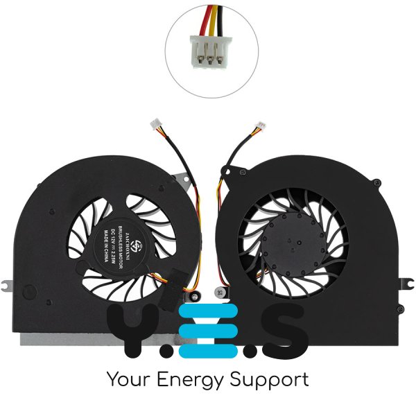 Кулер (вентилятор) MSI GT72/GT72S/GT72VR MS-1781/1782, DC12V 0.65A, 3pin AAVID PABD19735BM-N322