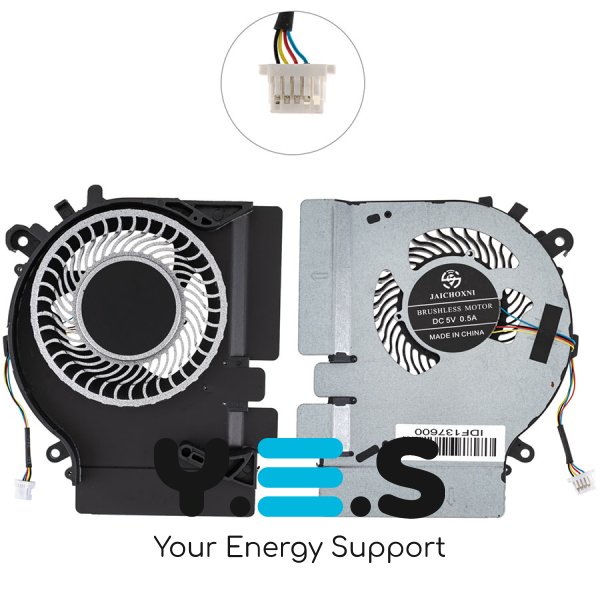 Вентилятори (2шт) для ноутбука Xiaomi Mi 15.6 GTX1050, 4pin, DC 5V (CPU+GPU) Кулер