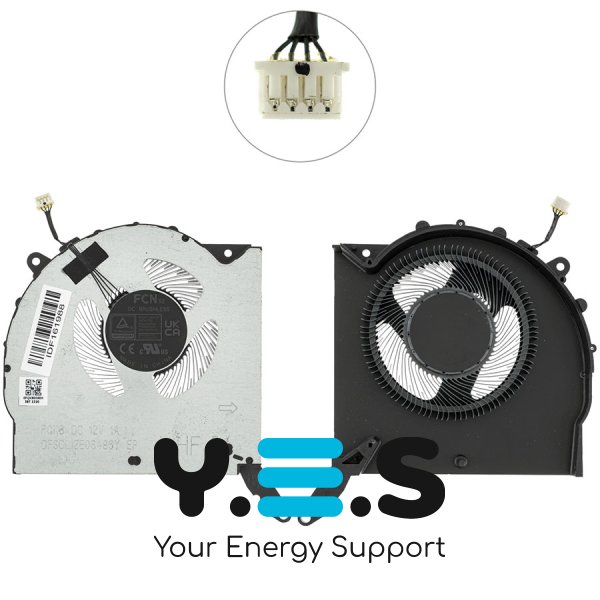 Кулер CPU 12V для ноутбука Lenovo Legion Pro 5 16IRX8 (вентилятор) Original