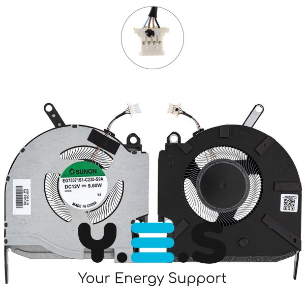 Кулер (GPU Fan) для ноутбука HP Omen 16‑K, 12V 80W, сумісний: 16‑K (Original)