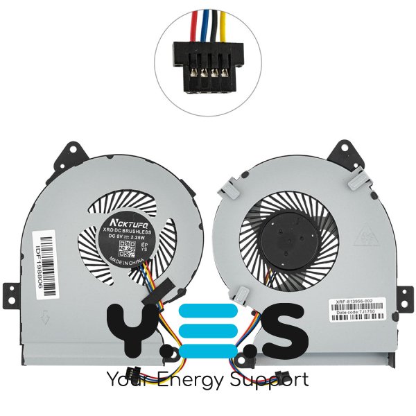 Кулер-вентилятор ASUS X540NA/X540NV/X540UA/X540UB, DC 5V 0.5A, 4pin (FCN DFS2004057S0T)