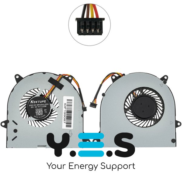 Кулер (вентилятор) 4pin DFS481305MC0T для Lenovo IdeaPad 100-15IBY (сумісн.: 100-15IBY)