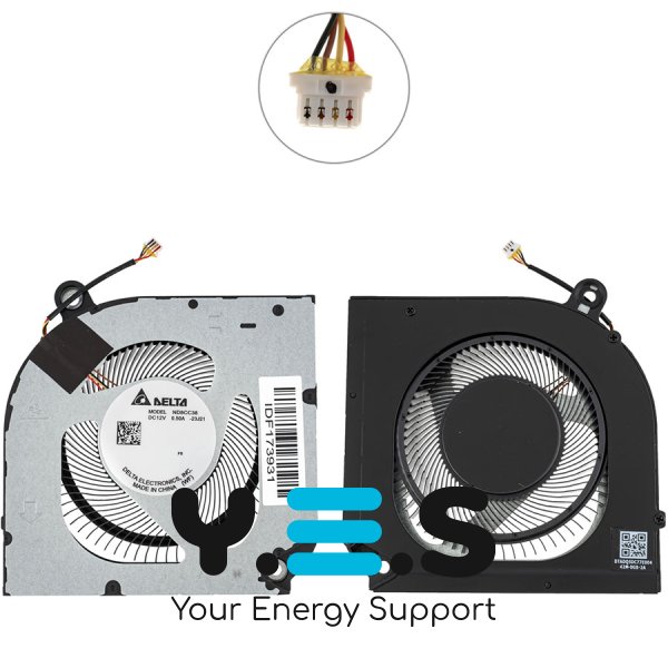 Вентилятори 2шт для ноутбука Acer AN16-73 12V (CPU+GPU) Original