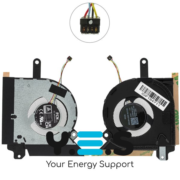 Вентилятор GPU 5V 0.8A для Asus ROG Flow X13 GV302XA/GV302XI (ноутбук) Original