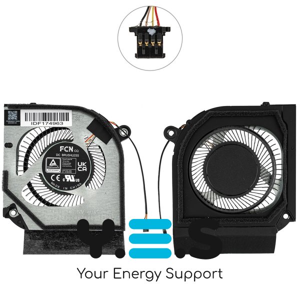 Оригінальний вентилятор для ноутбука ACER (PH315-55) GPU