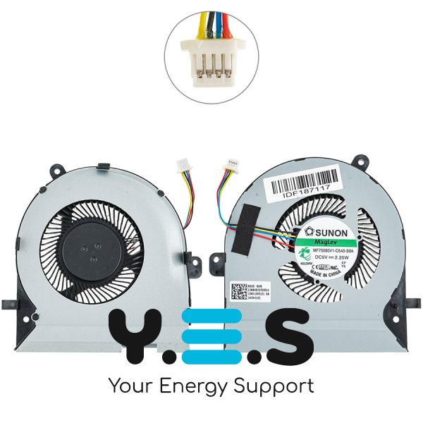 Вентилятор CPU для ноутбука Asus ROG Strix GL502VS/GL502VY, товщина 14 мм, Original