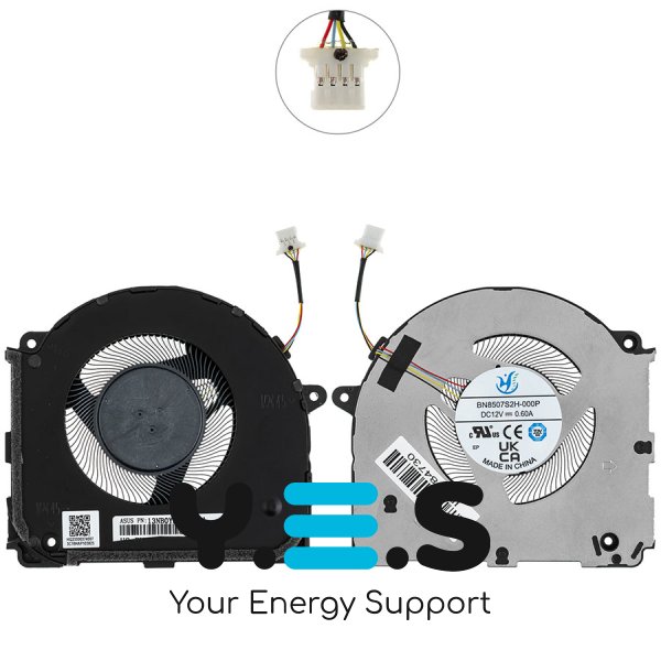 Вентилятор для ноутбука Asus VivoBook K6502HC/K6502HE/K6502VJ, 12V Original