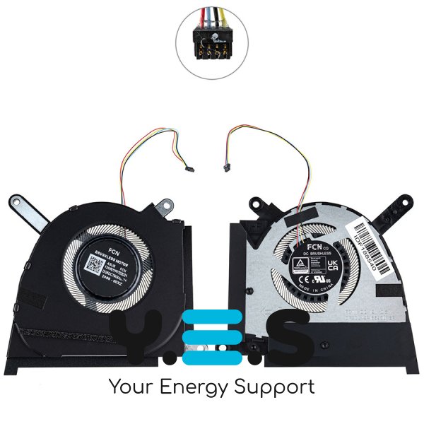 Вентилятор GPU для ноутбука Asus TUF Dash FX517ZM/FX517ZR, 12V, Original
