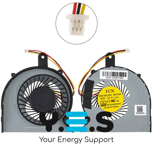 Вентилятор для ноутбука Dell Inspiron 5566/3458/3459, шлейф 80 мм Original