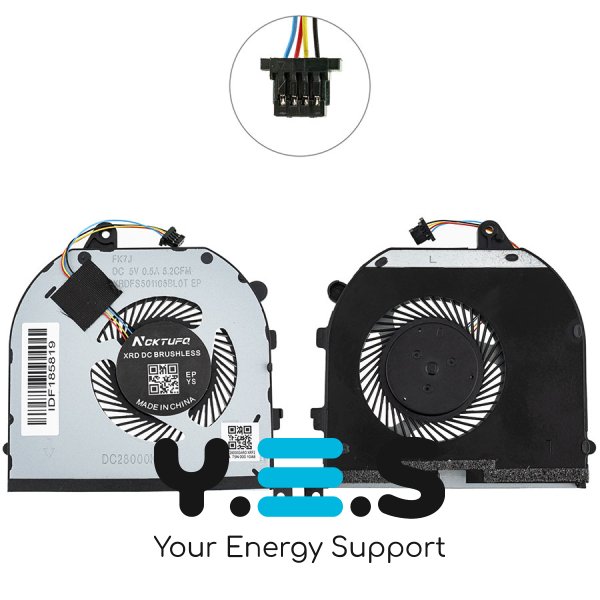 Вентилятор CPU для ноутбука Dell XPS 15 7590 / Precision 5540