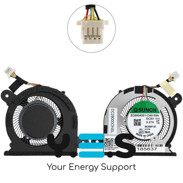 Вентилятор CPU+GPU для ноутбука Dell XPS 13 9300/9310 (Fan) Original