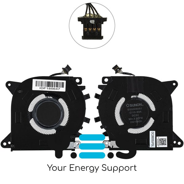 Вентилятор CPU для ноутбука Dell Alienware x15 R1 / M15 R2, Original