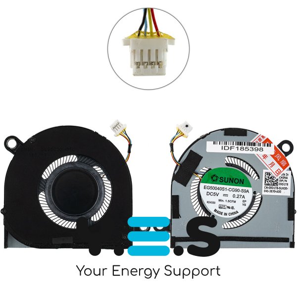 Вентилятор CPU для ноутбука Dell Latitude 7400, 9410 (кулер) Original