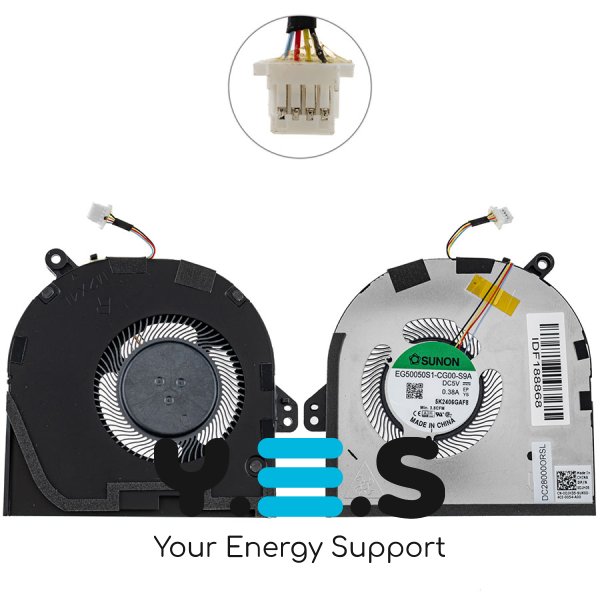 Вентилятор GPU для Dell XPS 15 9500/9510, Precision 5550/5560 Original