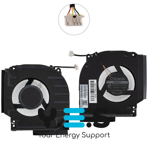 Вентилятор GPU 12V для ноутбука HP OMEN 16-WD, 16-wd0002TX, 16-xd0002AX Original
