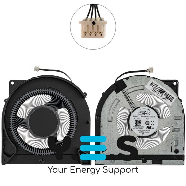 Вентилятор для ноутбука Lenovo LOQ 15IRX10 (CPU, 12V) Original