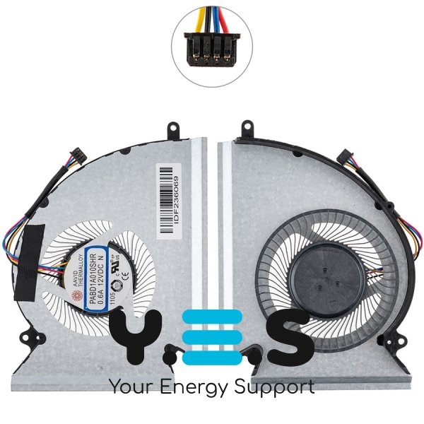 Вентилятор GPU для ноутбука MSI GP76/GE76, 12V (сумісний: GP76, GE76) Original