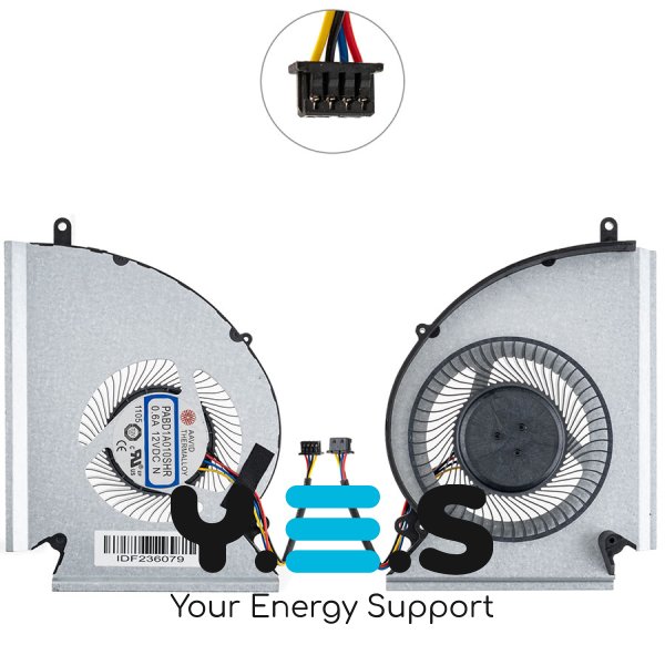 Вентилятор для ноутбука MSI GP76/GE76 (CPU), 12V, сумісний з GP76, GE76 Original