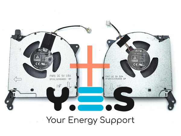 Пара кулерів CPU+GPU 5V DFS5M325063B1C для Lenovo Legion Y550-15/Rescuer Y7000/R7000/R7000P 2020-2021