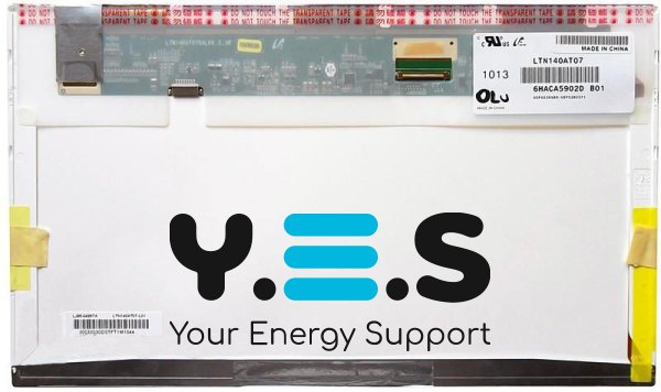 Матриця для ноутбука 14.0" Samsung LTN140AT07, 1366x768, LED, глянцева, 40pin знизу ліворуч