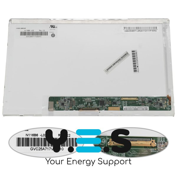 Матриця 11.6" N116B6-L02 1366×768 40pin LED глянцева, конектор справа знизу (renew)