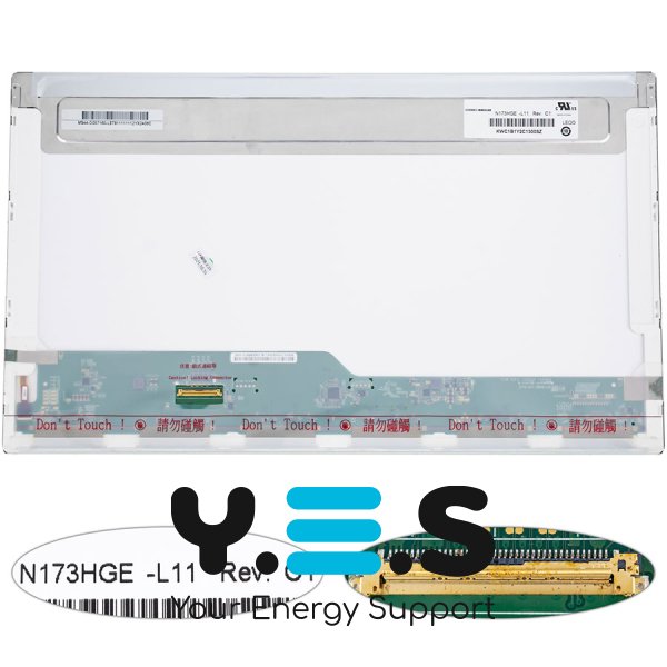 Матриця 17.3" N173HGE-L11 FHD 1920×1080, 40pin, LED, глянцева, роз’єм зліва внизу (renew)