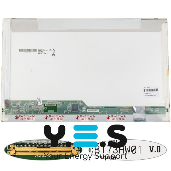 Матриця 17.3" B173HW01 V.0 FHD 1920×1080, 40pin LED, матова, роз’єм зліва (renew)