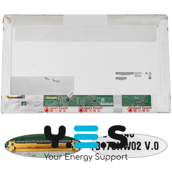 Матриця 17.3" B173HW02 V.0 FHD 1920×1080, 40pin LED, матова, роз’єм зліва знизу (renew)